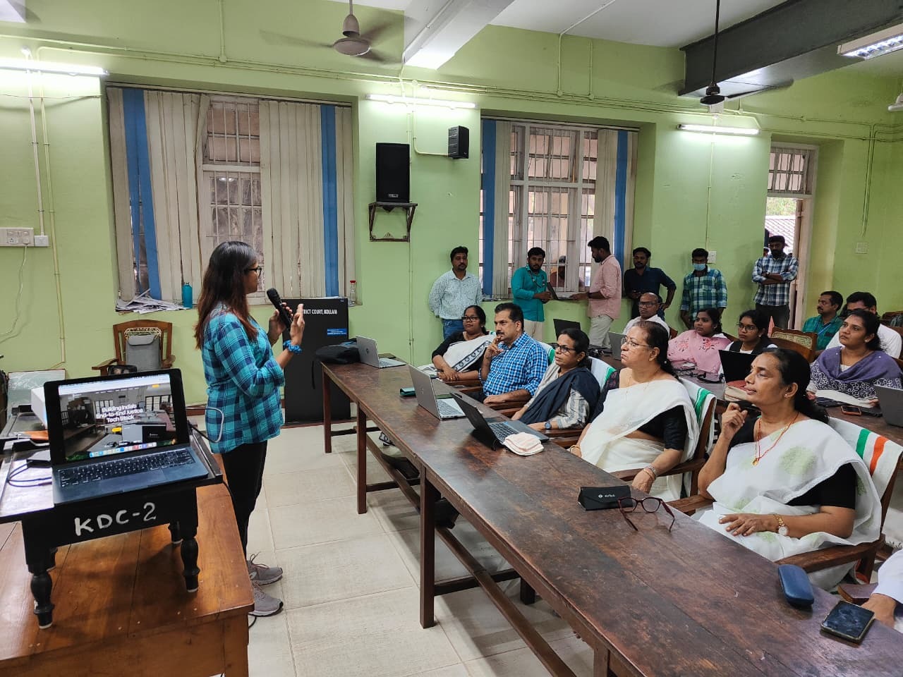 Outreach and training in Kerala court rooms. PC: Parth Maniktala